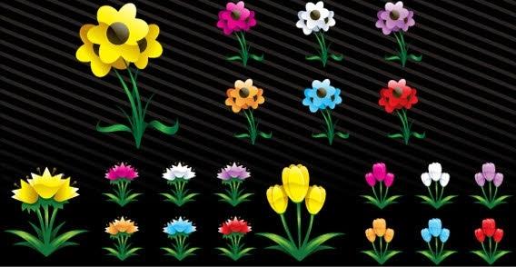 Free vector art flowers