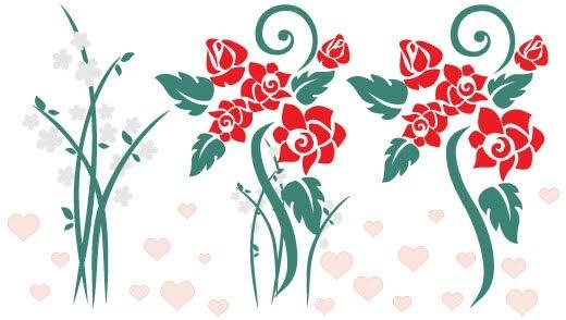 Love flowers vector