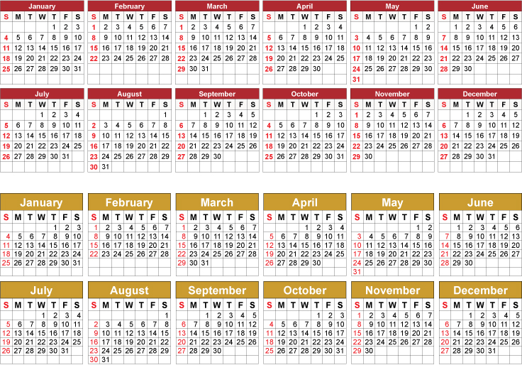 2009 Free vector calendar