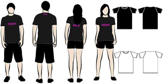 T-shirt template and models