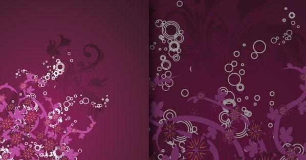 Grungy floral background