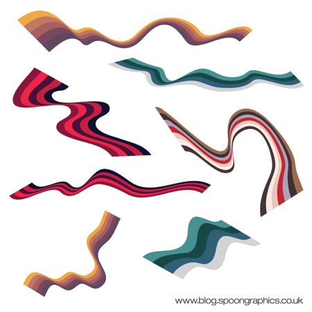 Free Wavy Vector Ribbon Graphics