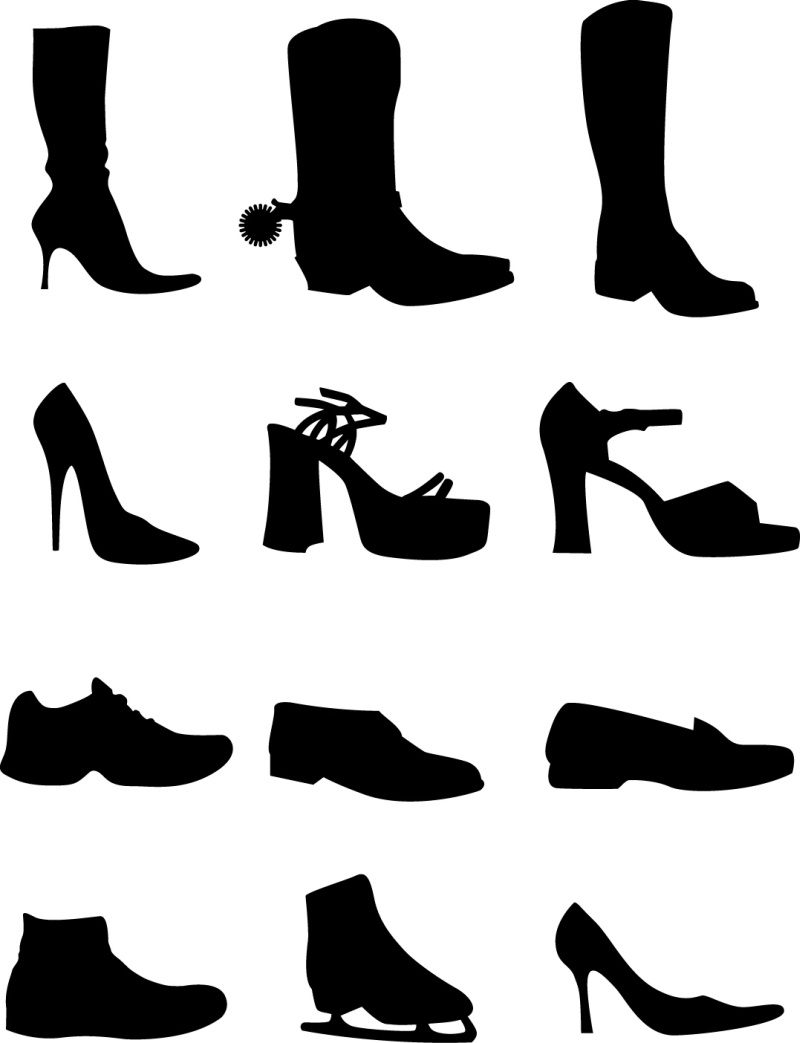 Shoe Vectors Silhouettes