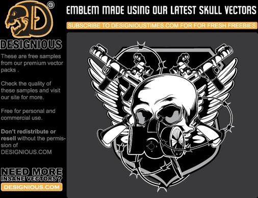 Free vector skull emblem