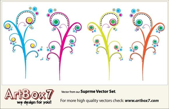 Colorful Swirls Vectors