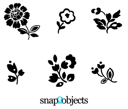 6 Floral Vector