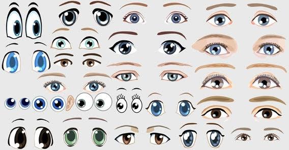 People eyes free vector 