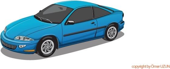 Blue Car Vector 