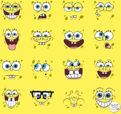 Spongebob Squarepants Vector Pack Faces 