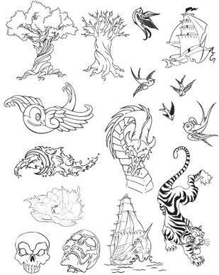 Tattoo Vector Set