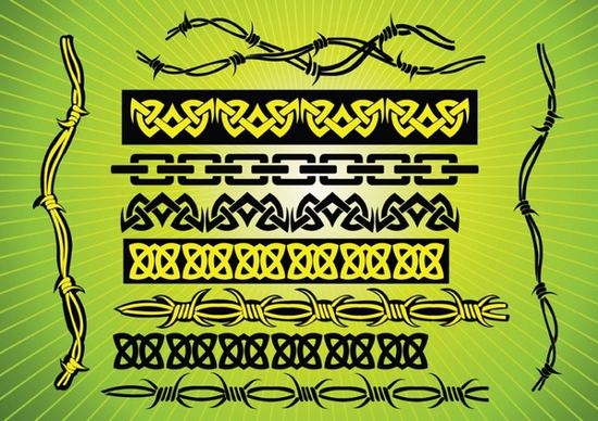 Barbed Wire Tribal Vectors