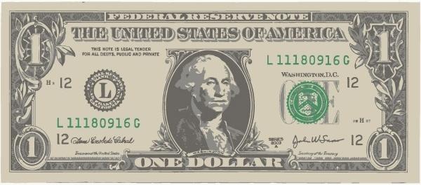 ONE AMERICAN DOLLAR BILL