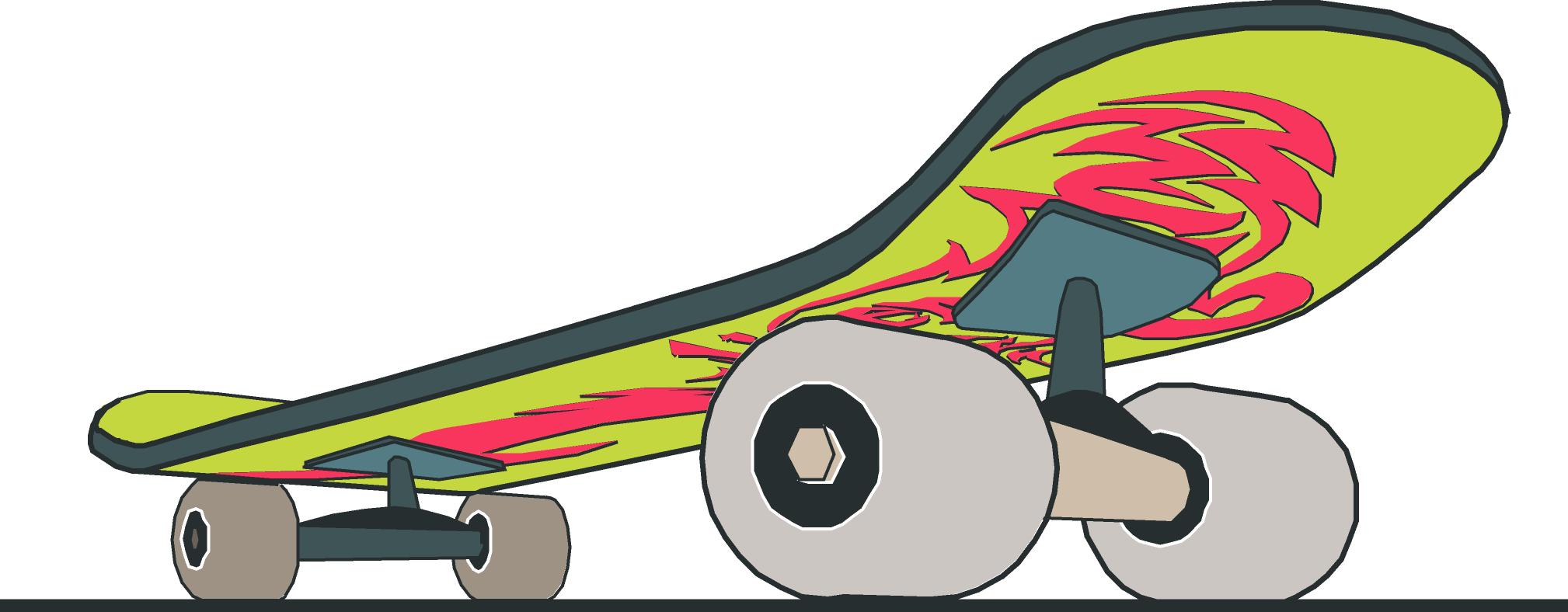 Skateboard close up with design