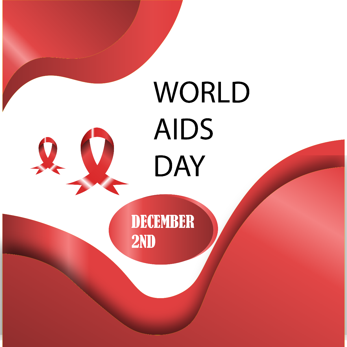 world aids day social media free template