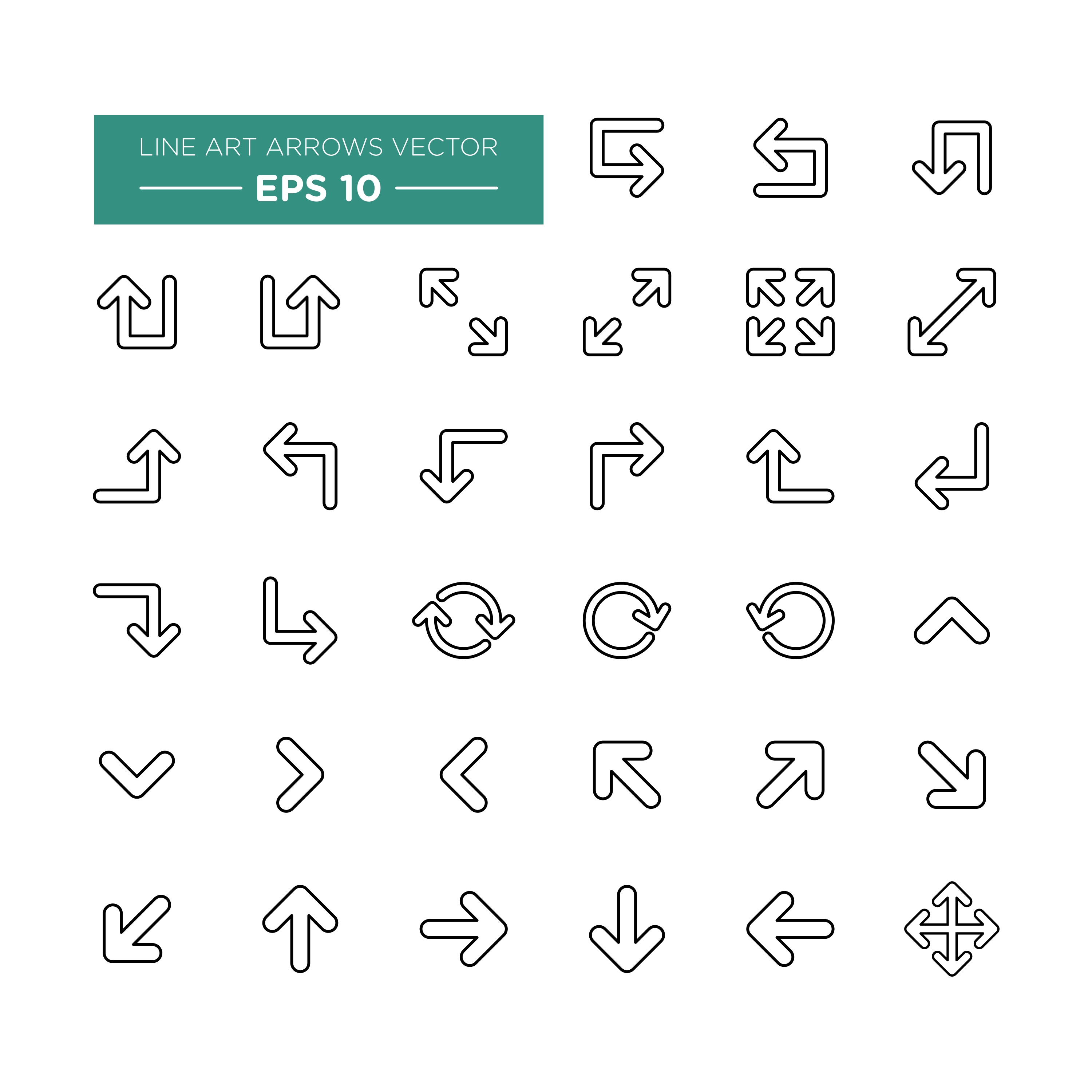 line art arrows set icon vector illustration design