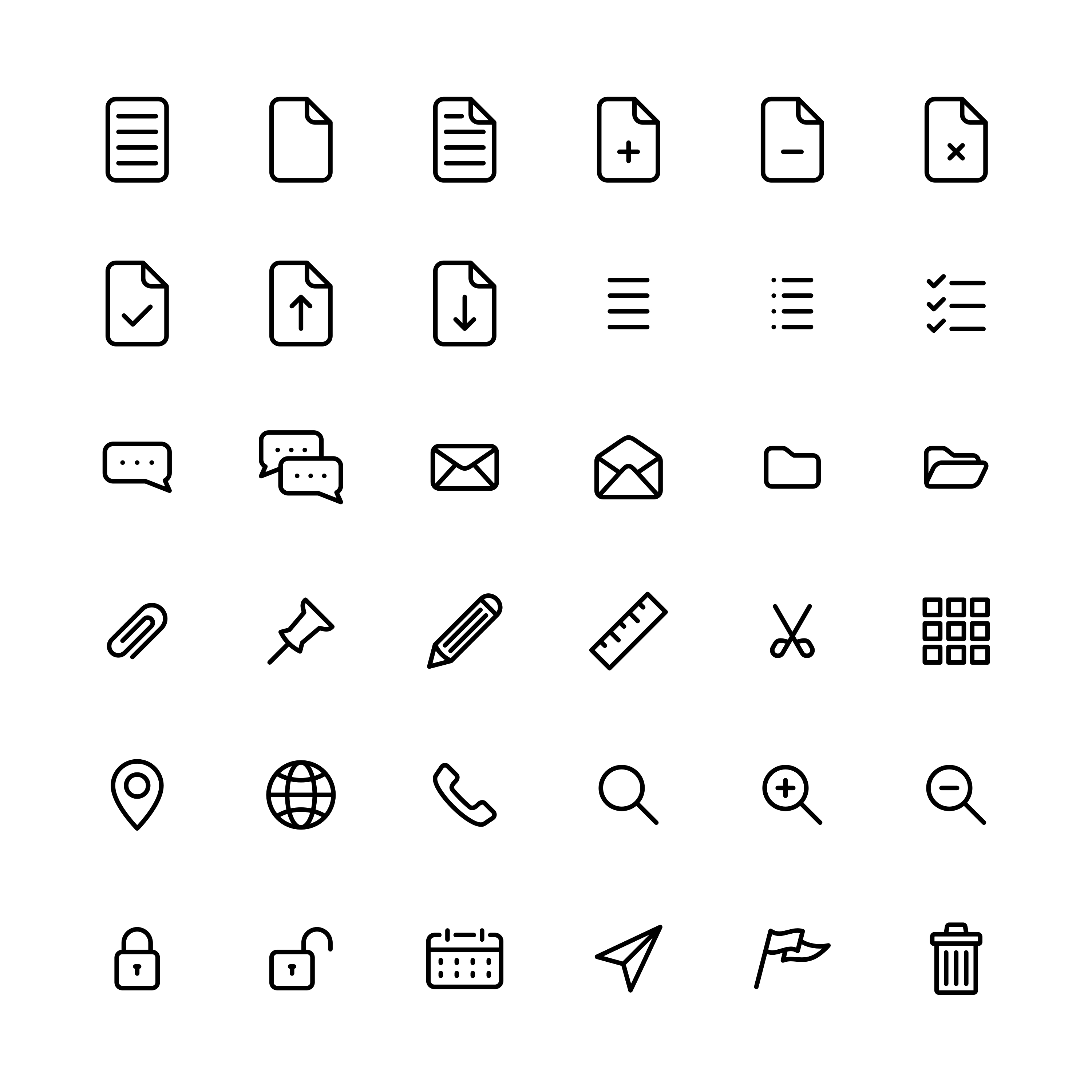 line art icon set vector template illustration design