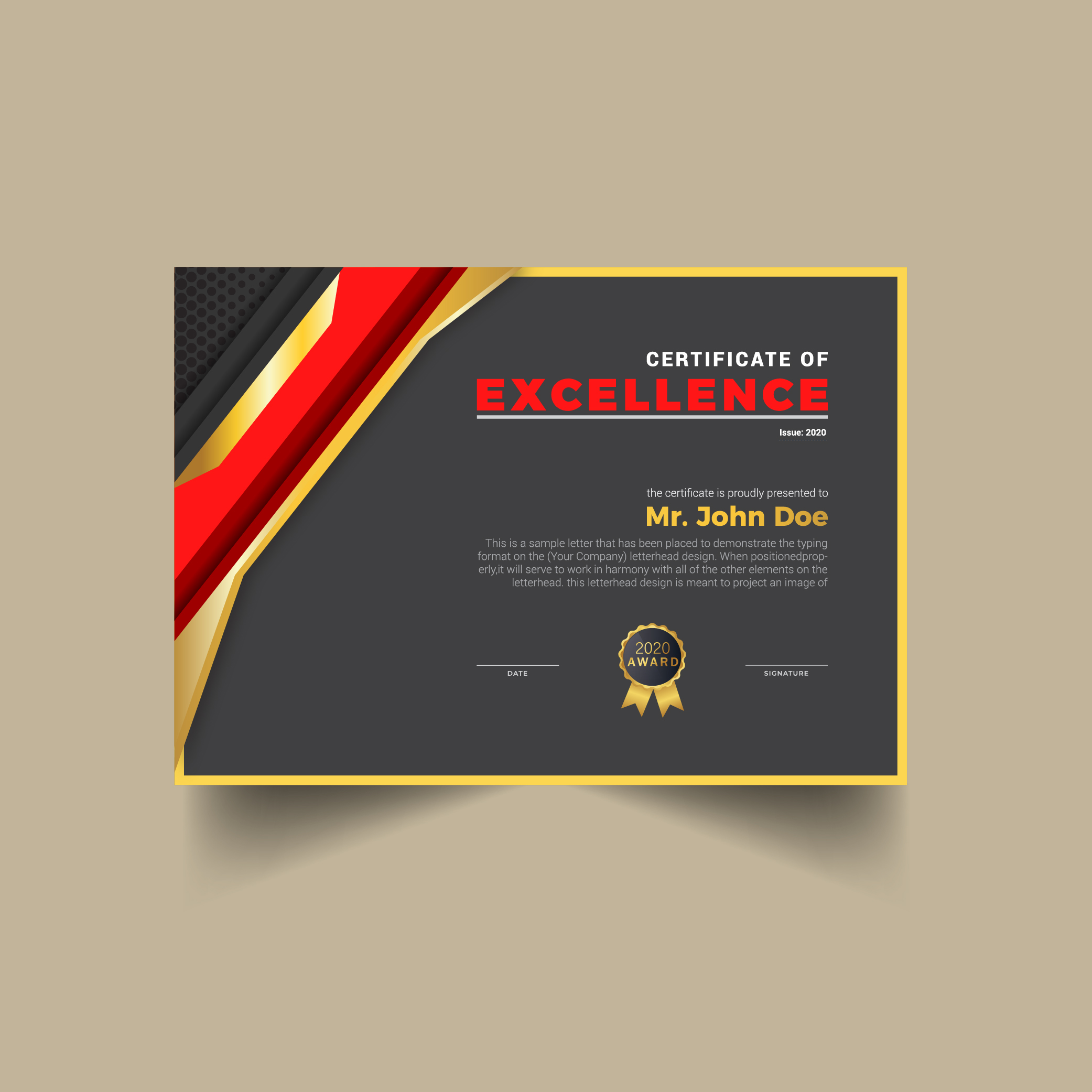 certificate template