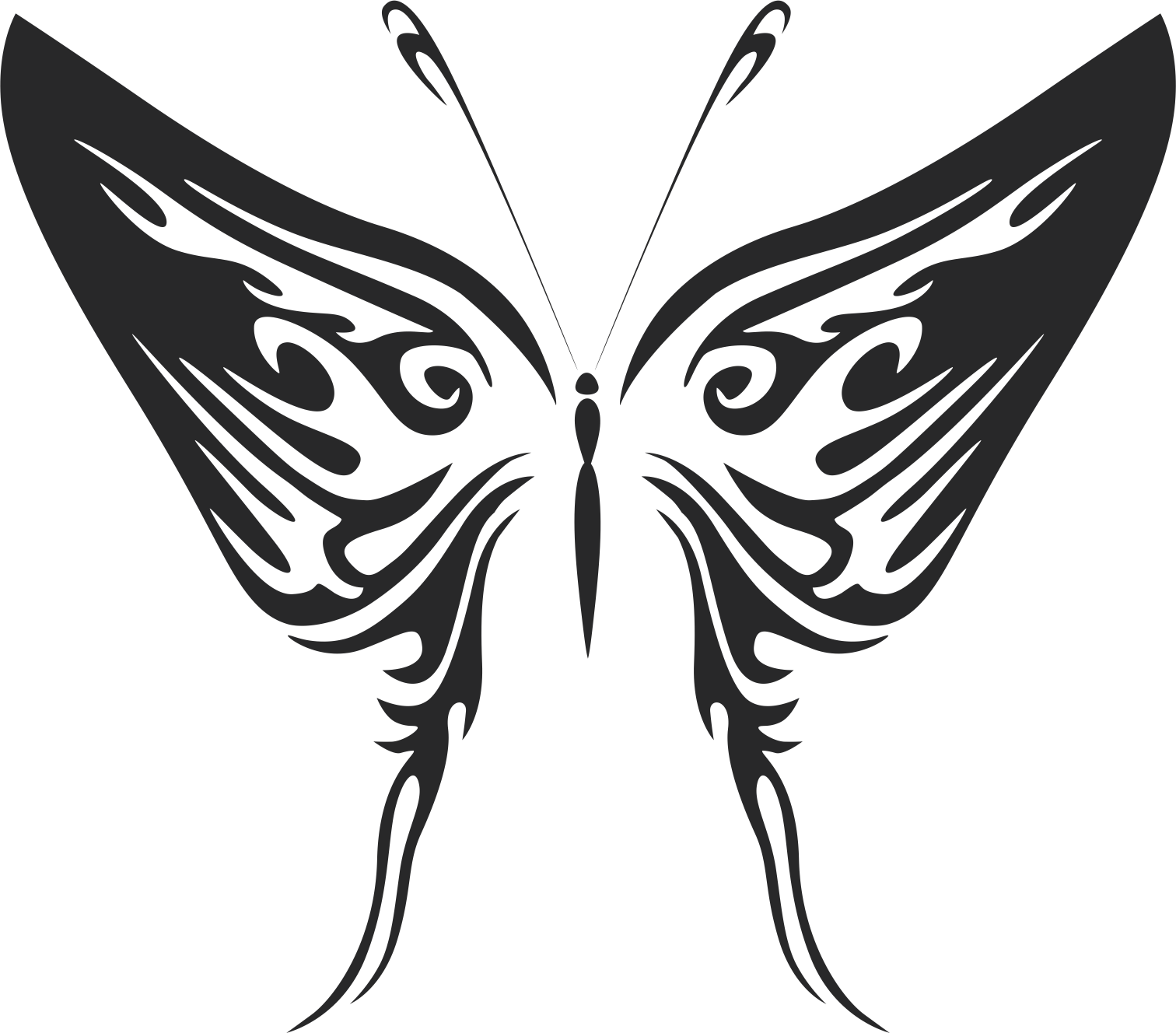 butterfly tribal free cdr vectors art