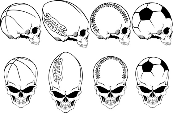 free cdr vector sports skulls pack