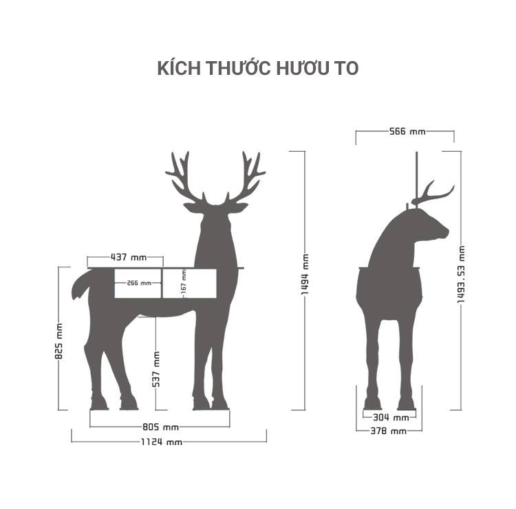 perfect deer vector wood 08cm