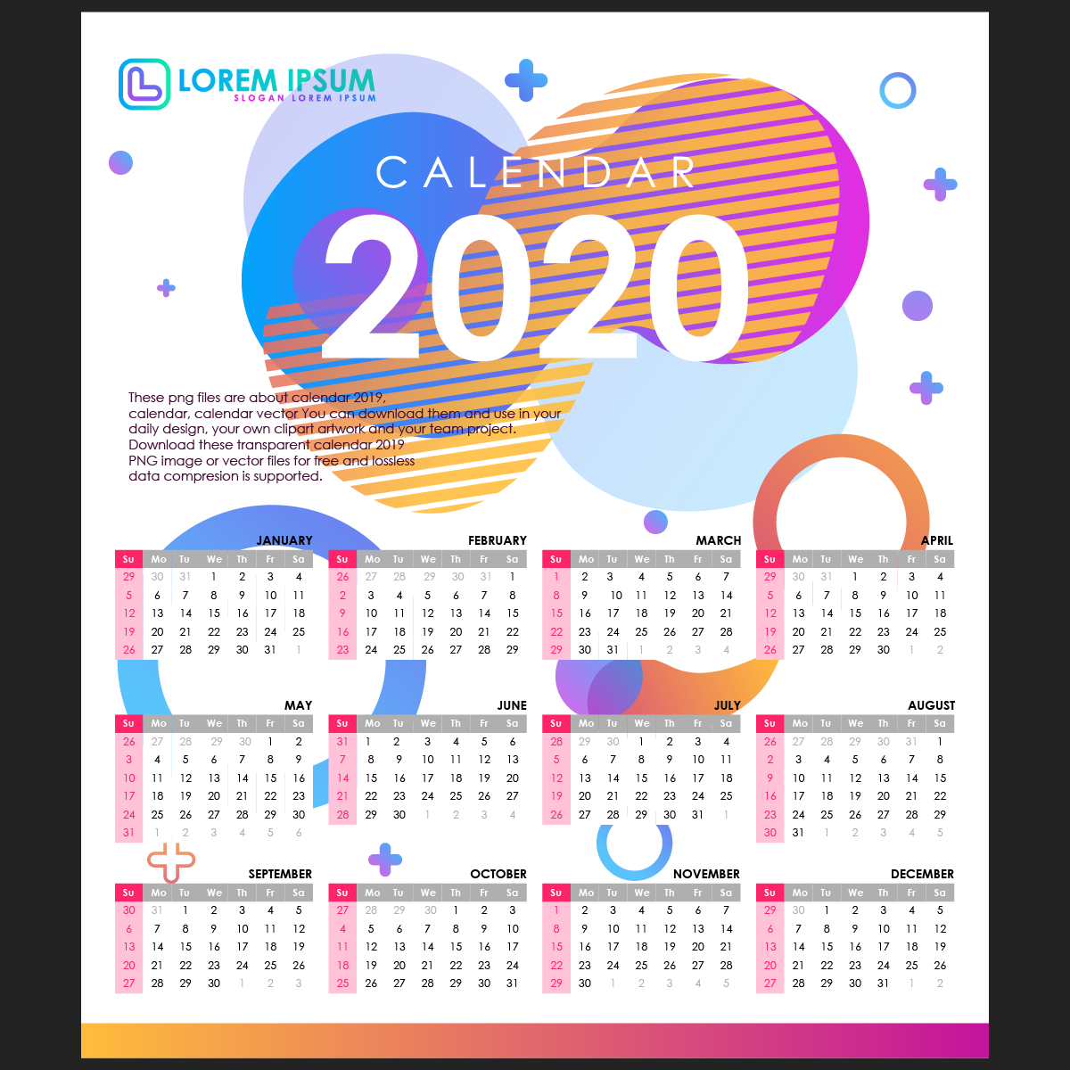 calendar 2020