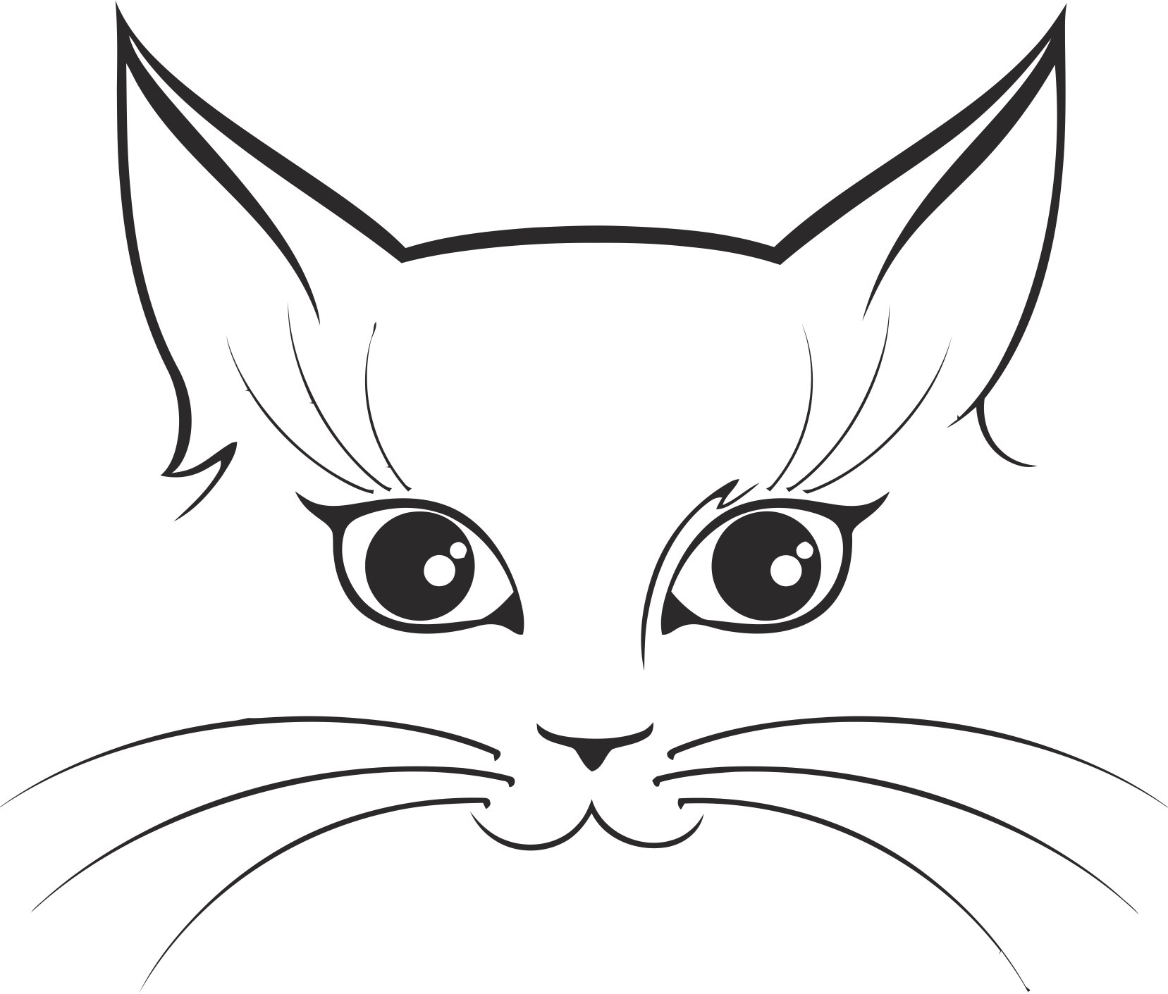 cat sticker free cdr vectors art