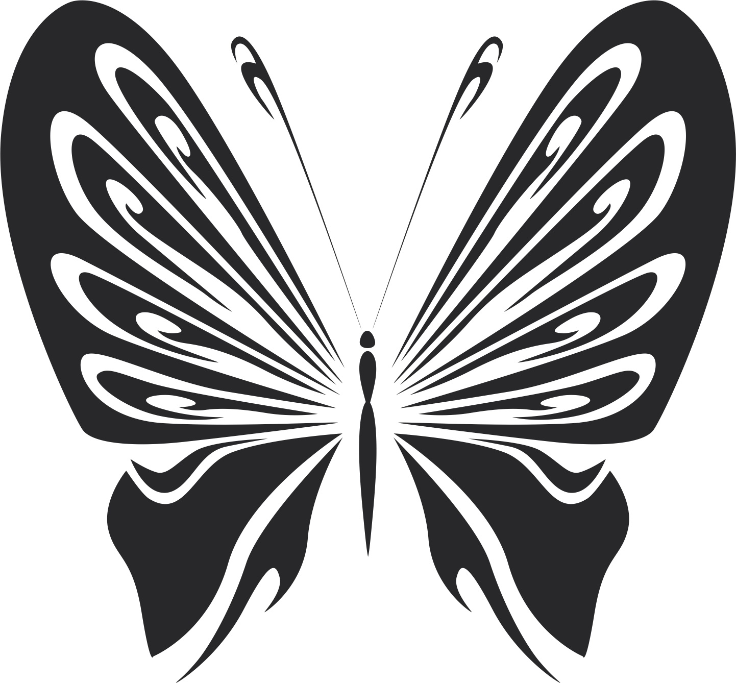 vintage butterfly stencils free vector