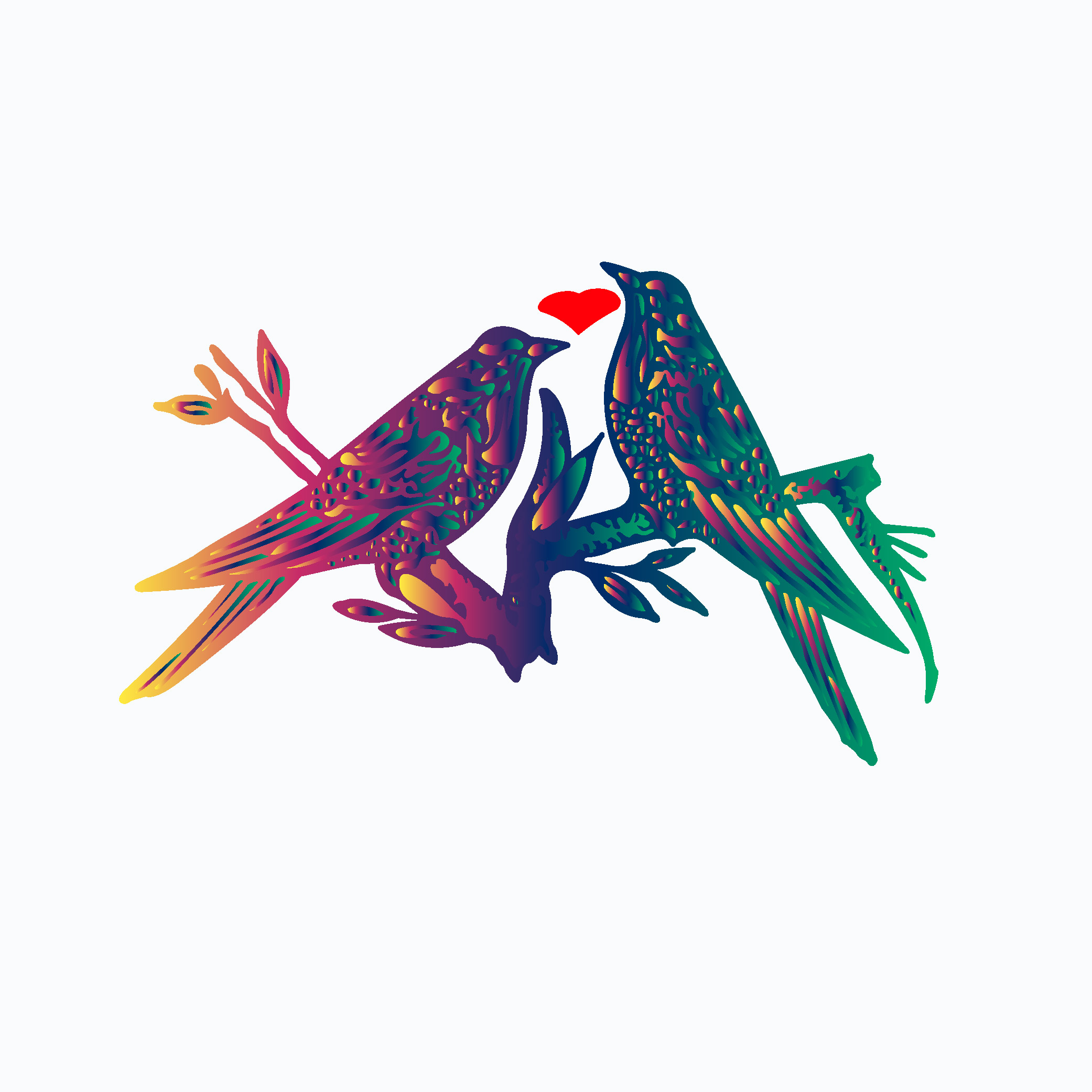 vector love bird colurful