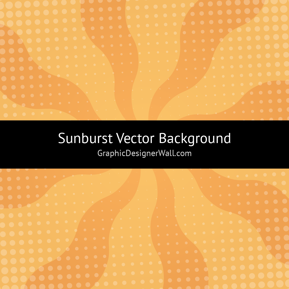 orange sunburst vector background