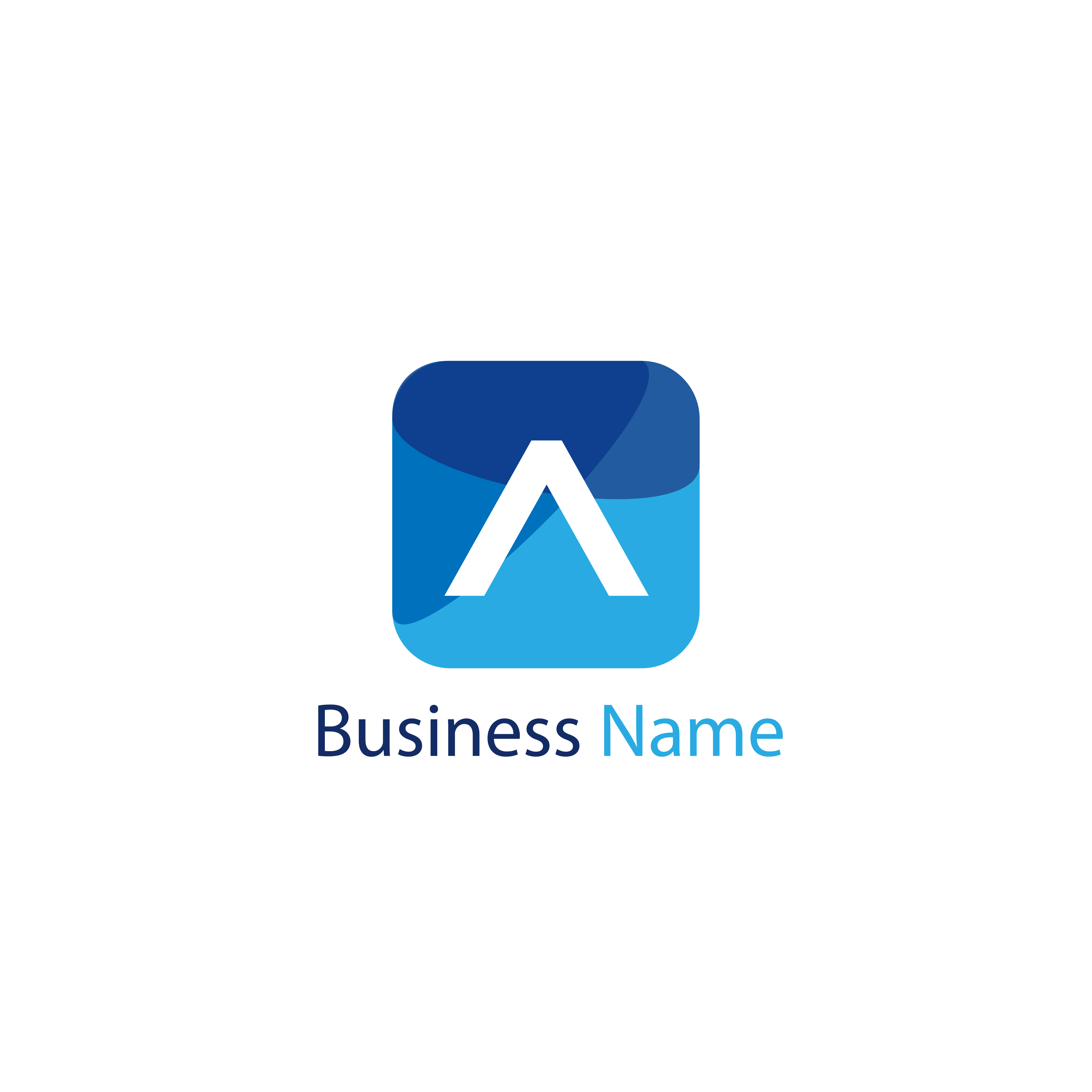 letter a logo template design