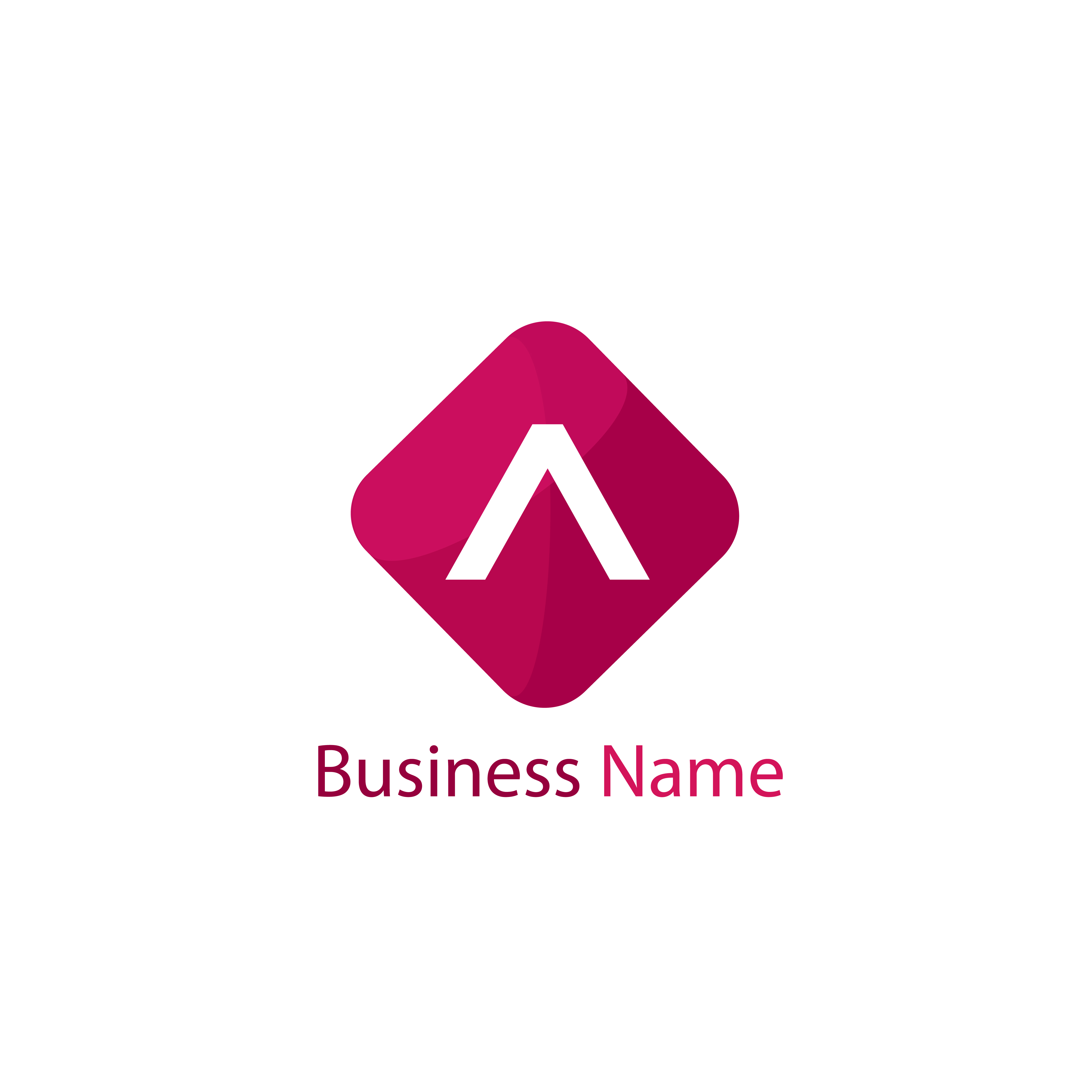 letter a logo template design