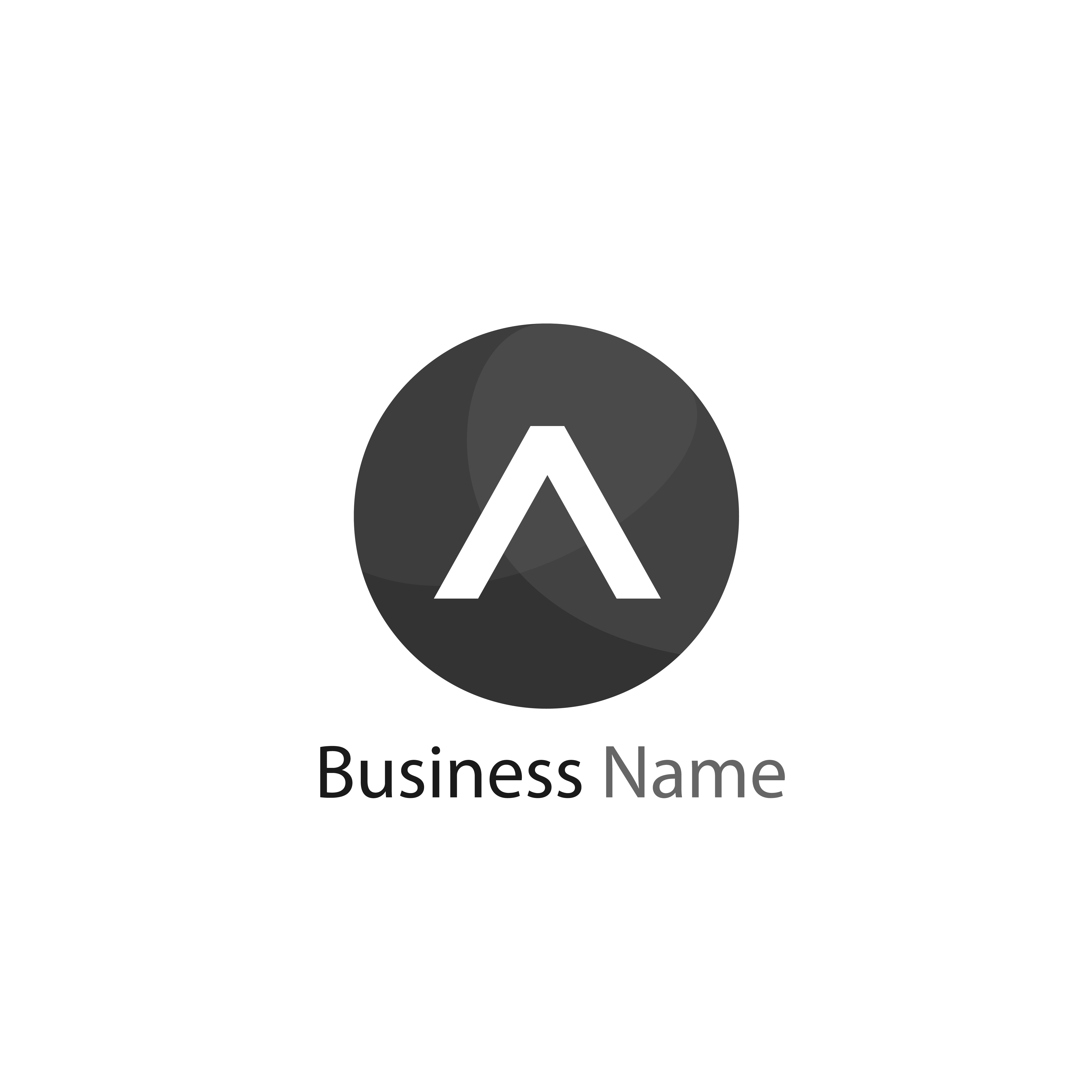 letter a logo template design