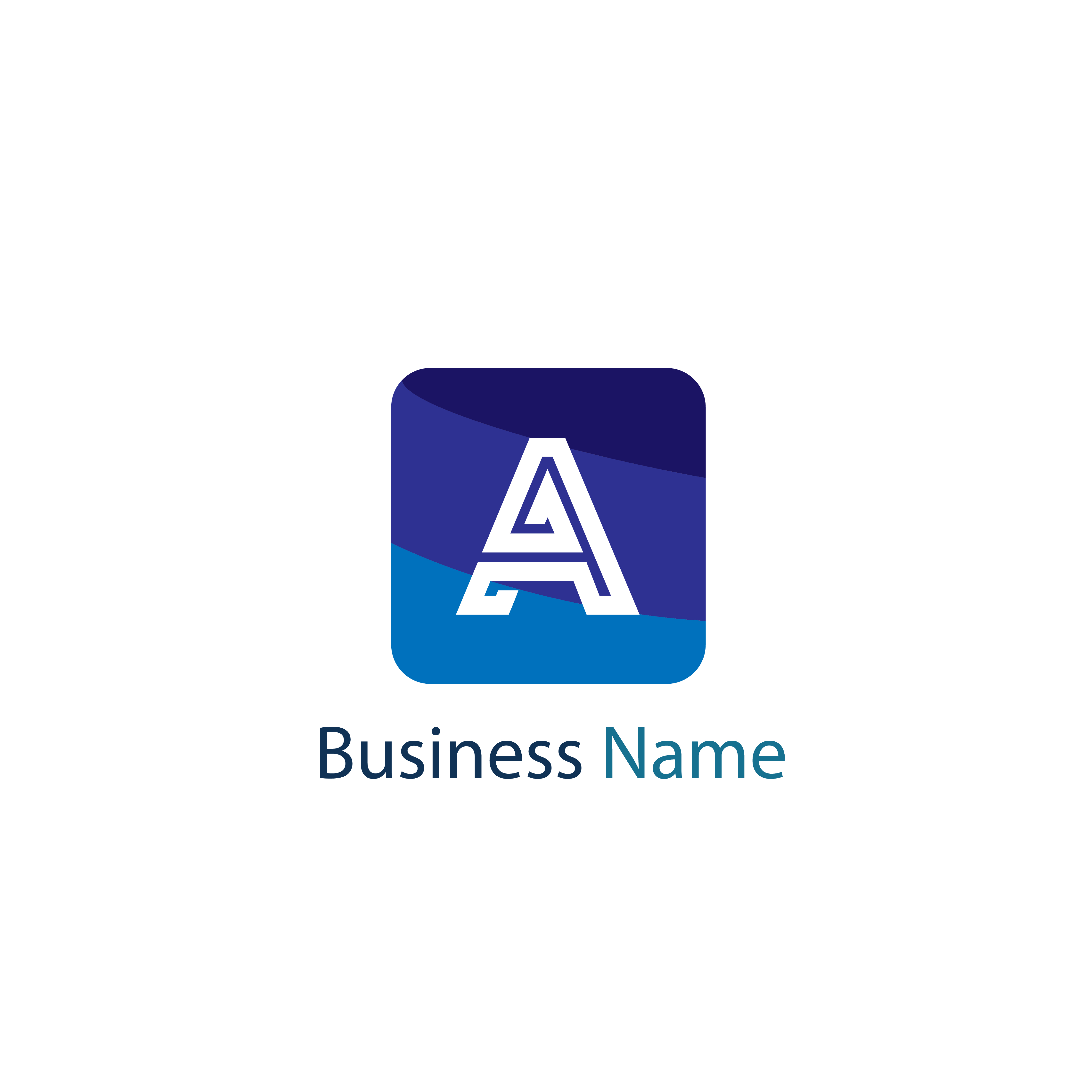 letter a logo template design