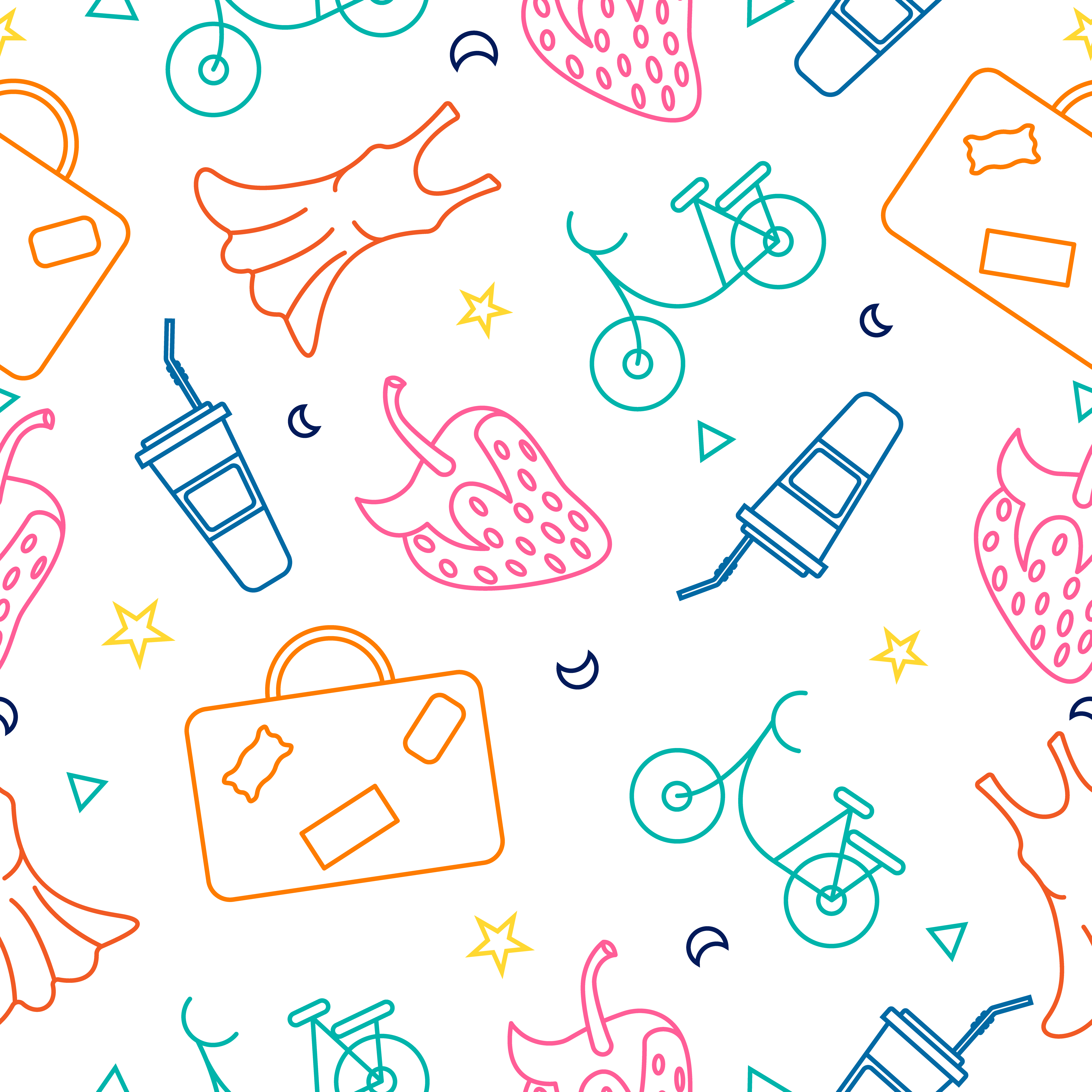 summer vacation vector pattern