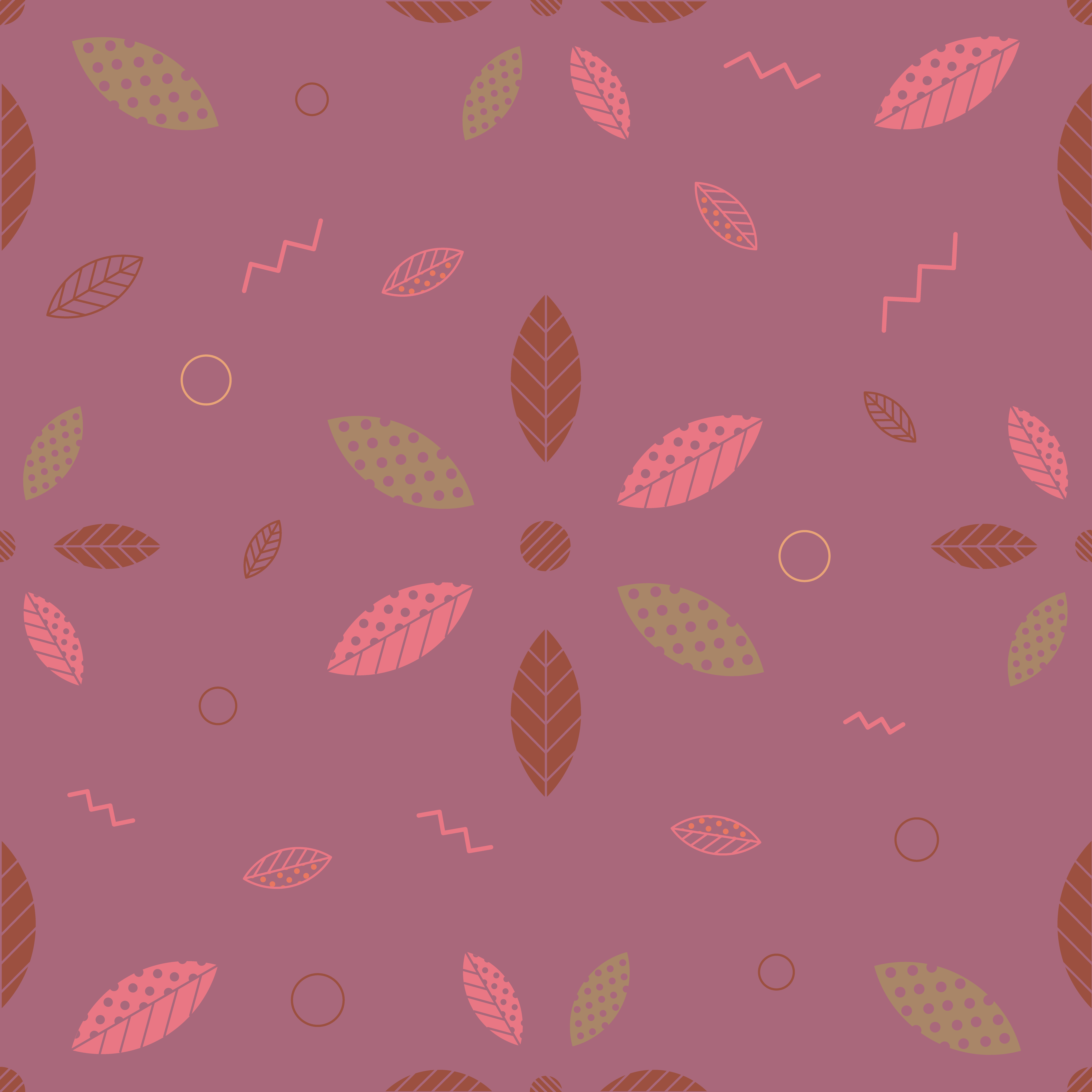 geometric leaves pattern vector