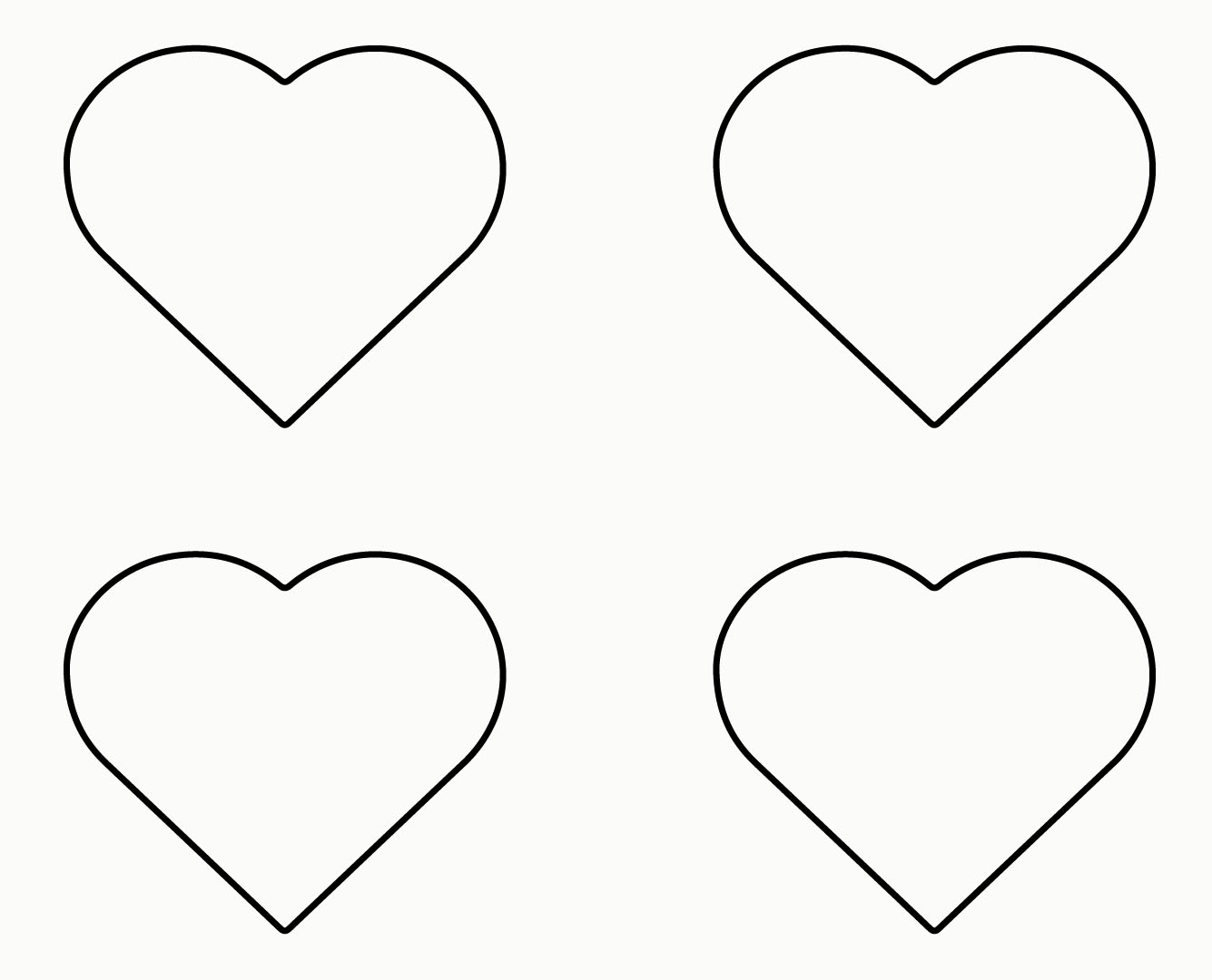 free heart vector coloring page