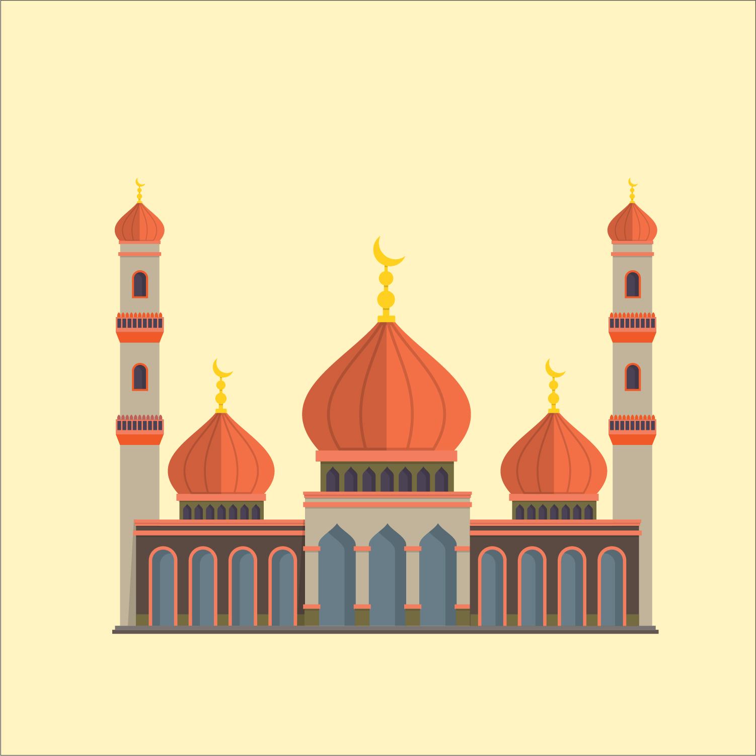 mosque set landscape