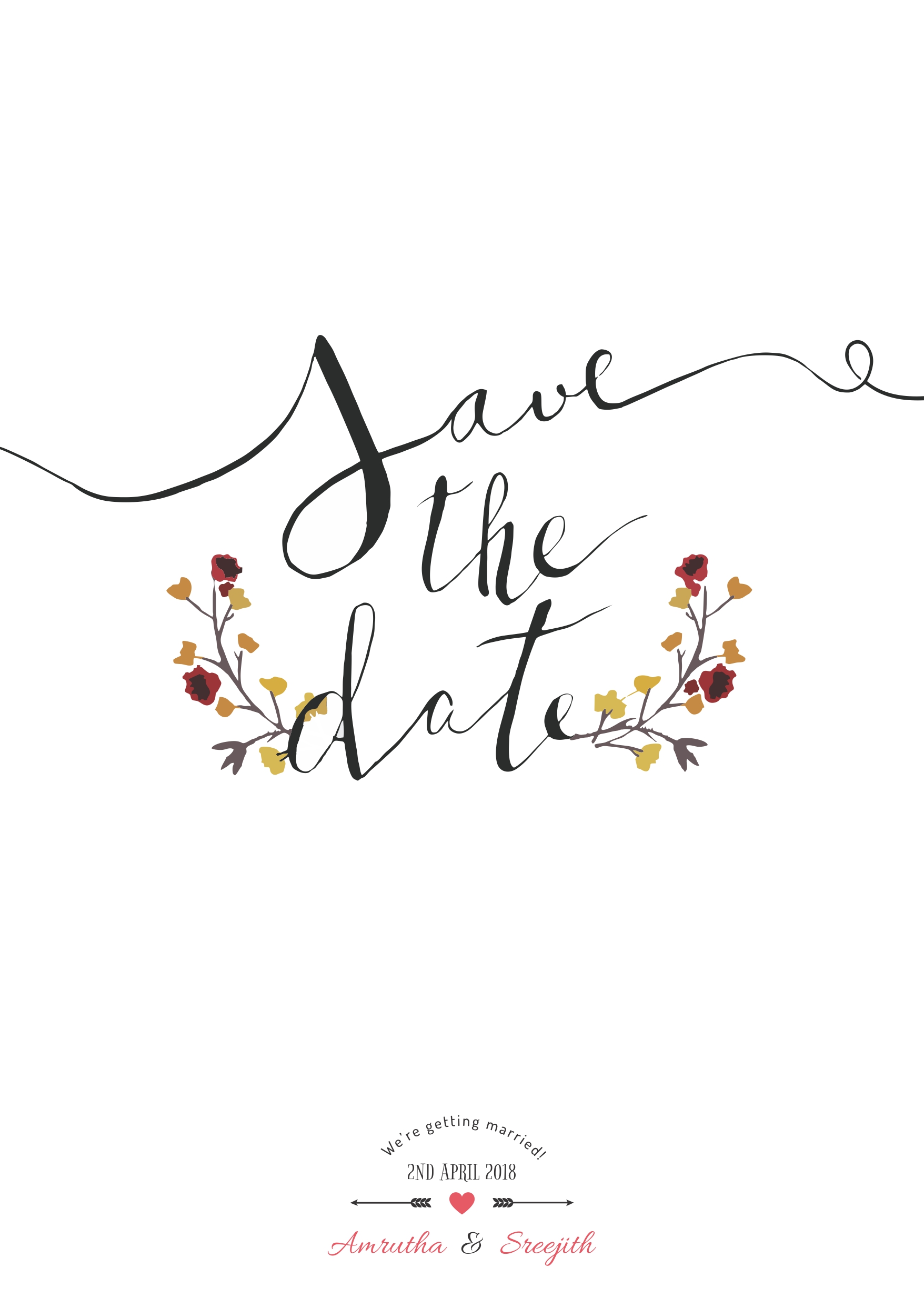 save the date water color