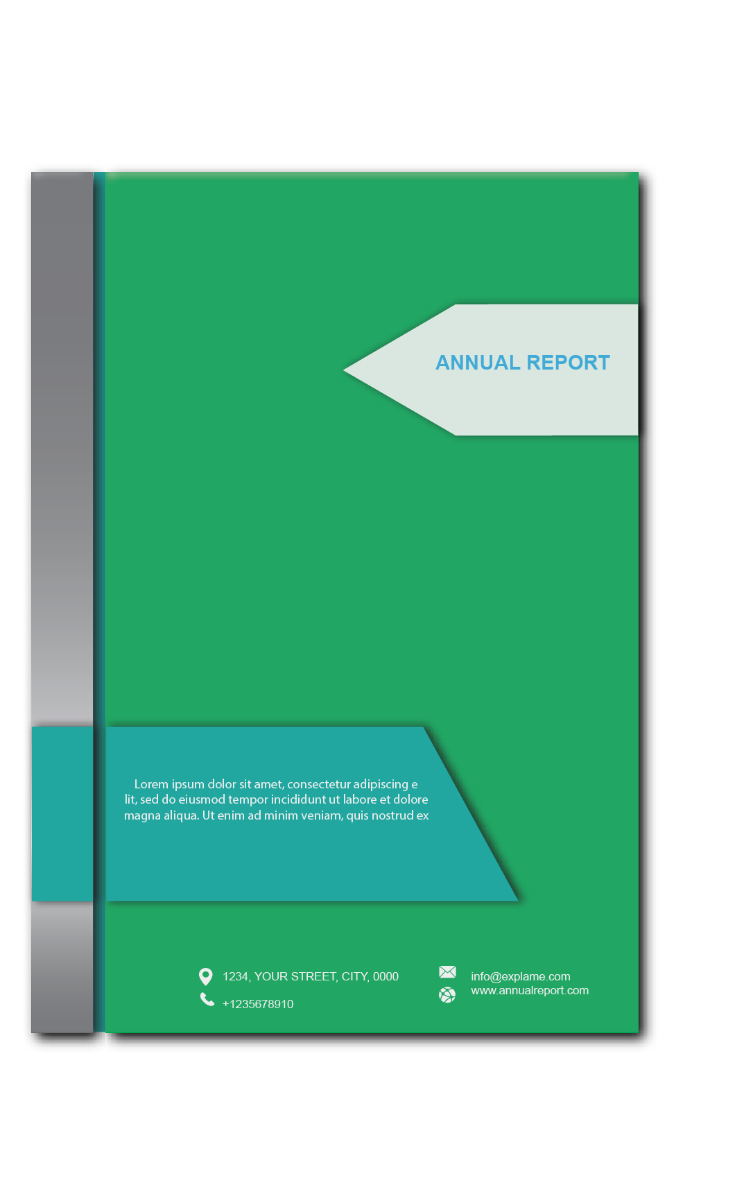 annual report template green annual report flyer green and blue report