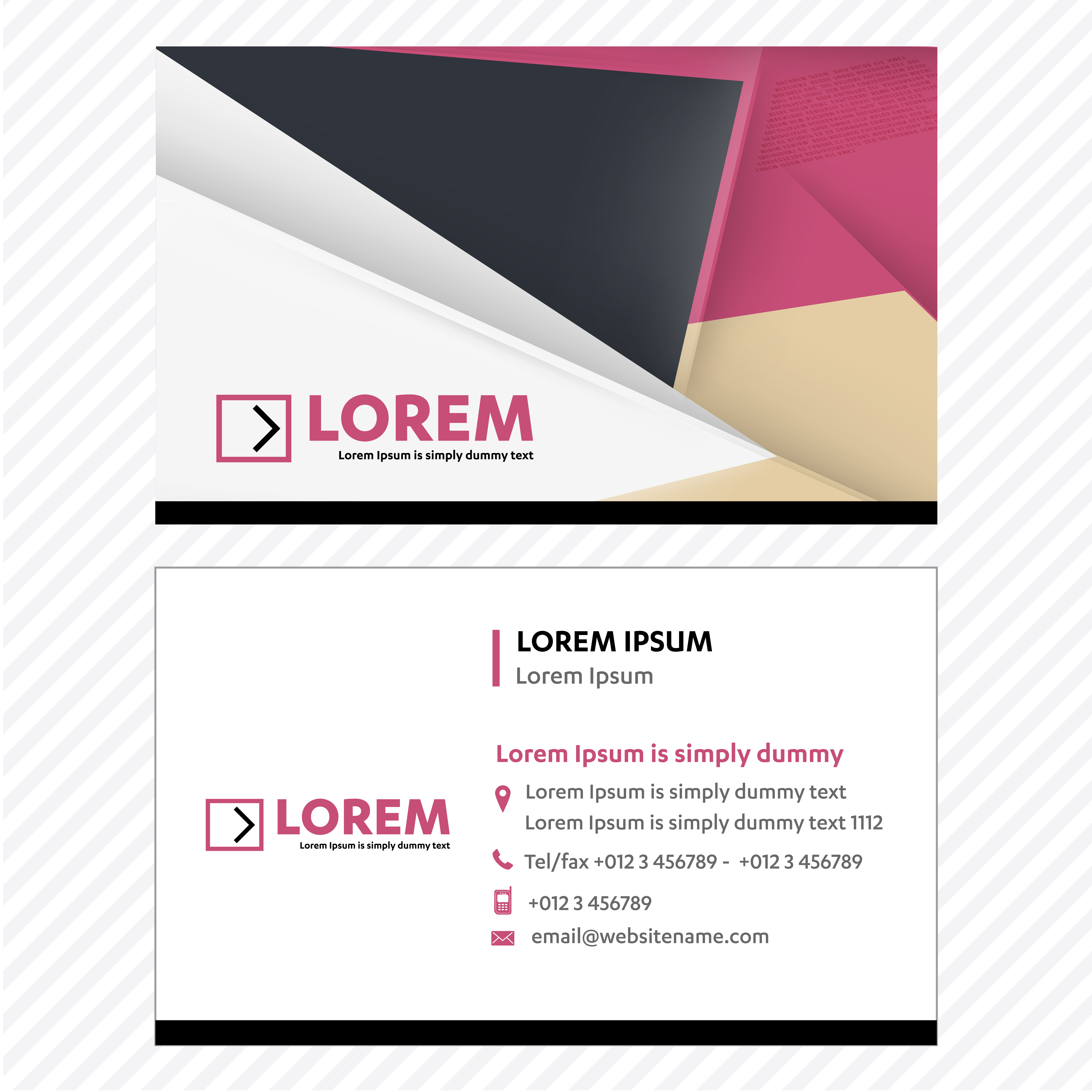 business card vector template tech logo link network visiting card corporate identity