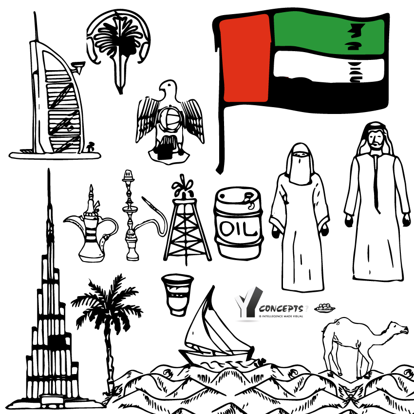 uae hand drawn vector yasirali713