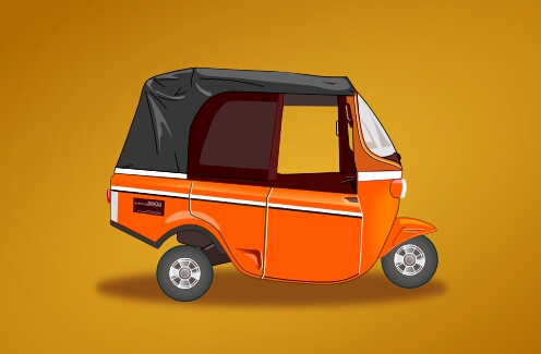 bajaj car vector