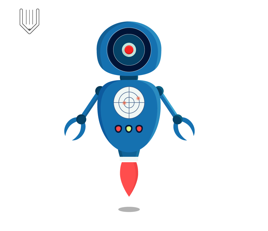 flying robot vector ilustration