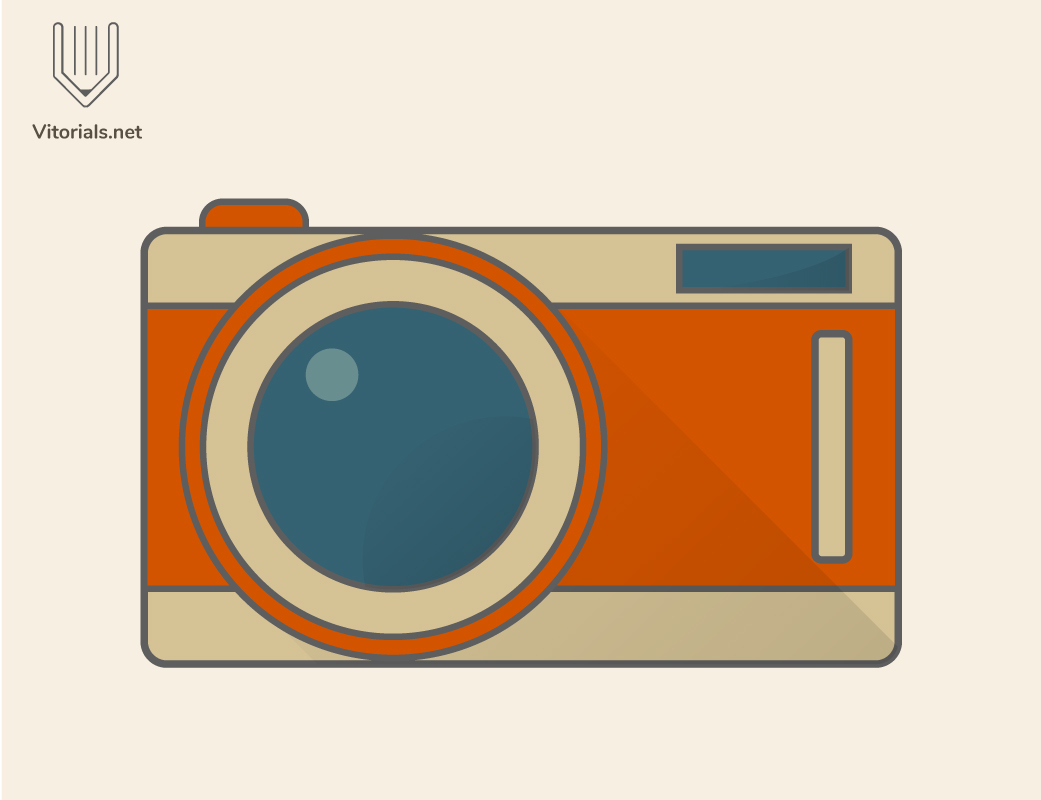 flat line camera icon