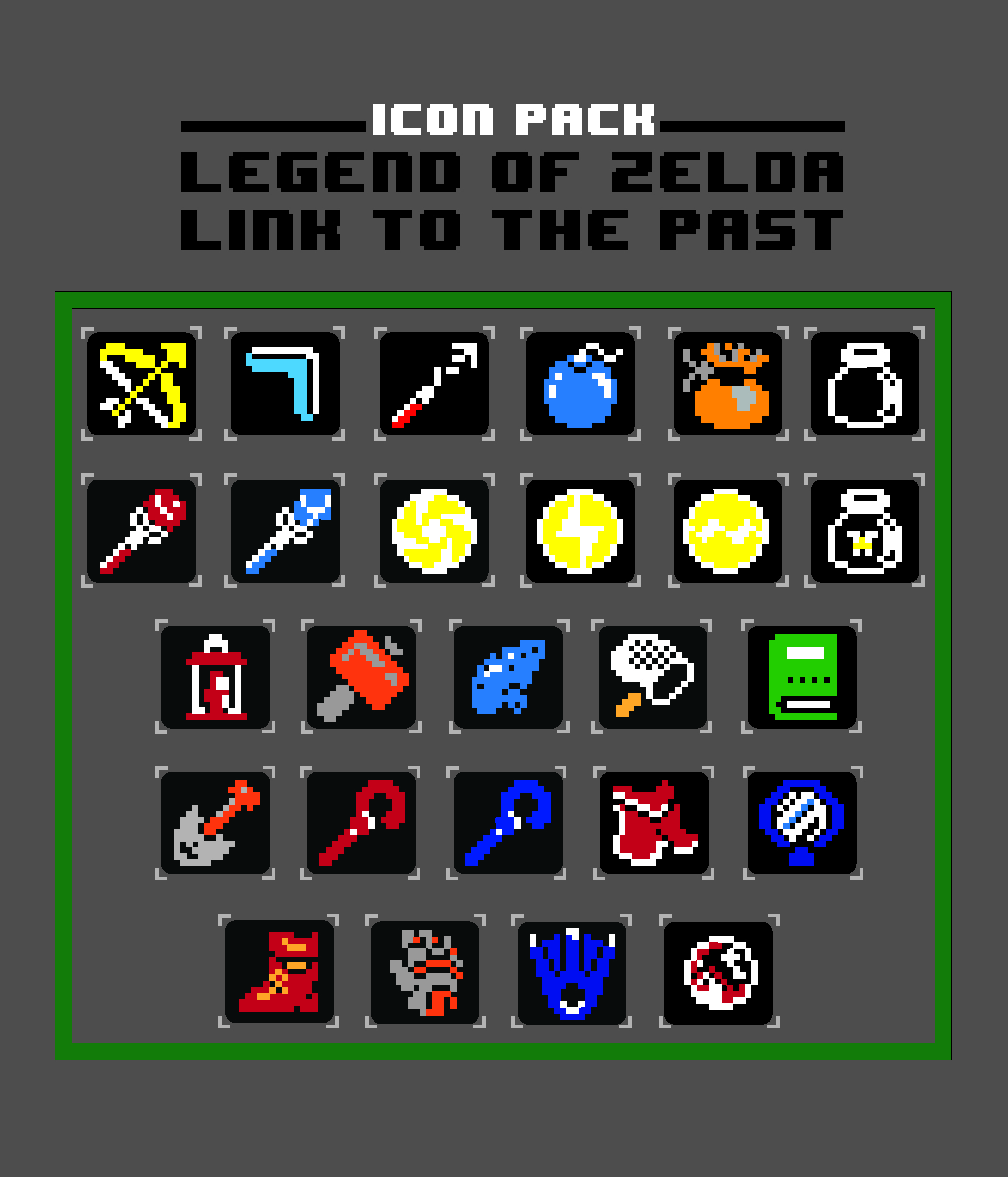 legend of zelda link to the past icon pack