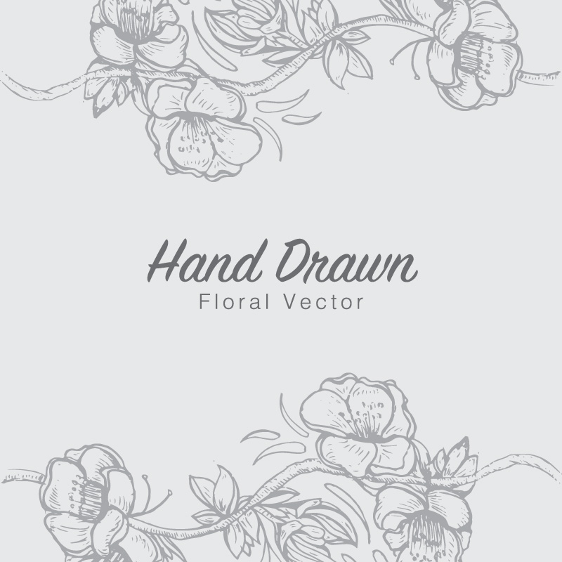 hand drawn flower vectors