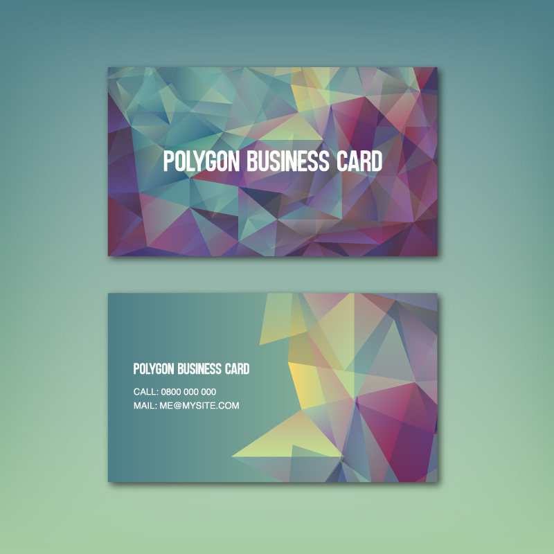 polygon background business card