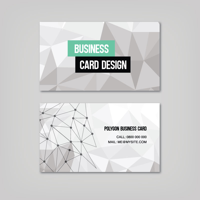 abstract polygon business cards