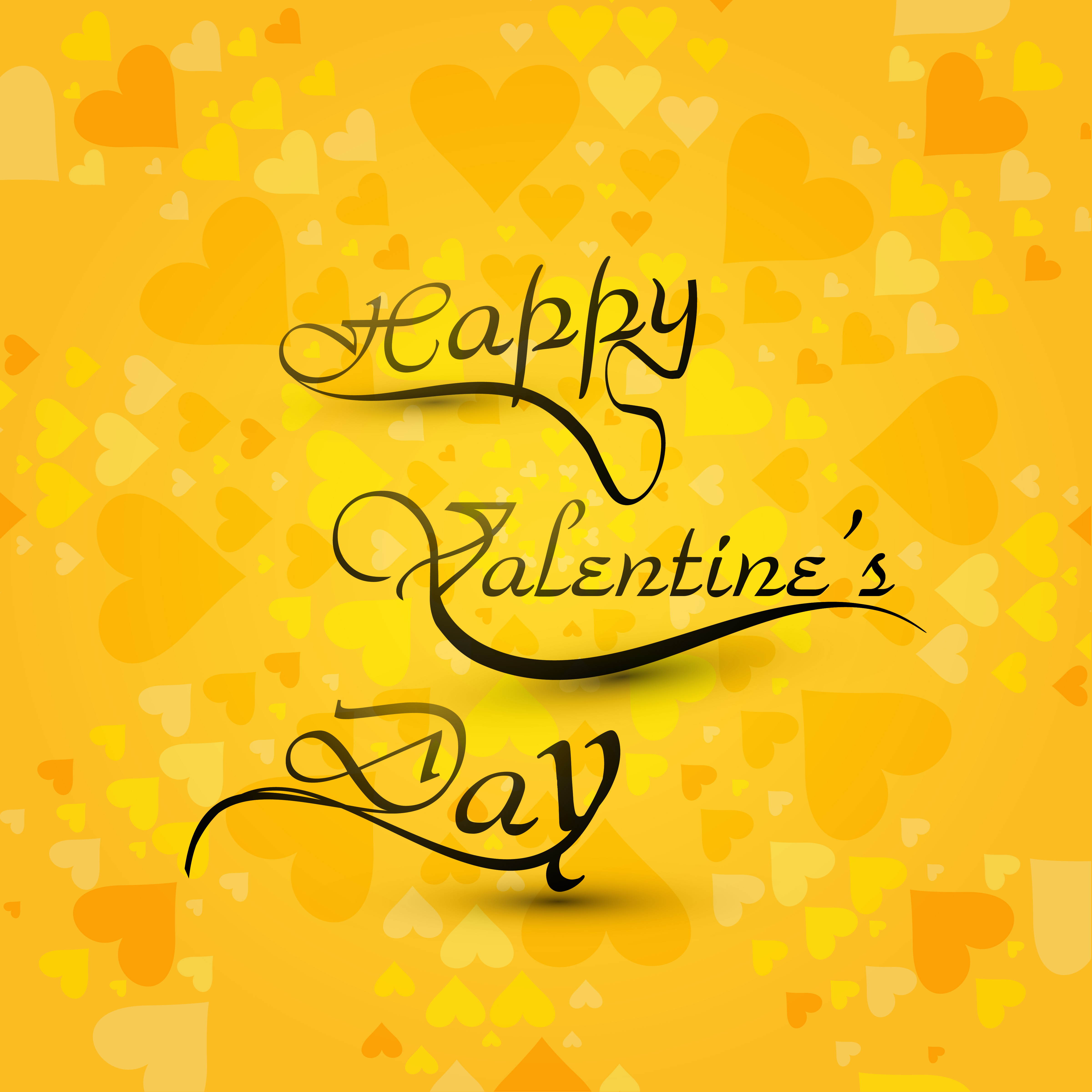 beautiful valentines day heart stylish text design for colorful card vector