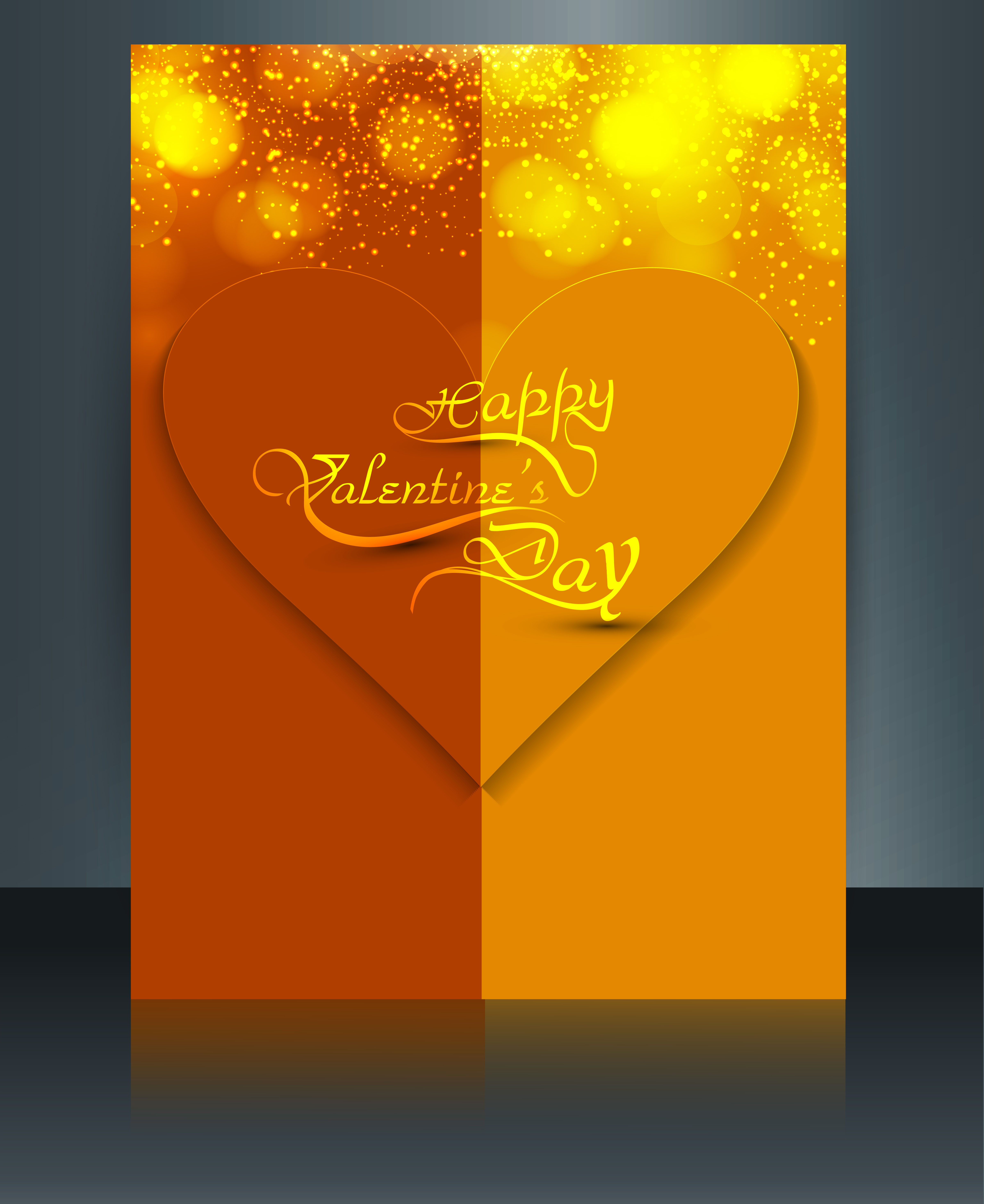 vector illustrations valentines day for brochure template heart colorful background